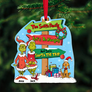 Let's Be Naughty And Save Santa The Trip, Personalized Ornament PW-02HUTN290923, Christmas Gift For Coupe - Ornament - GoDuckee