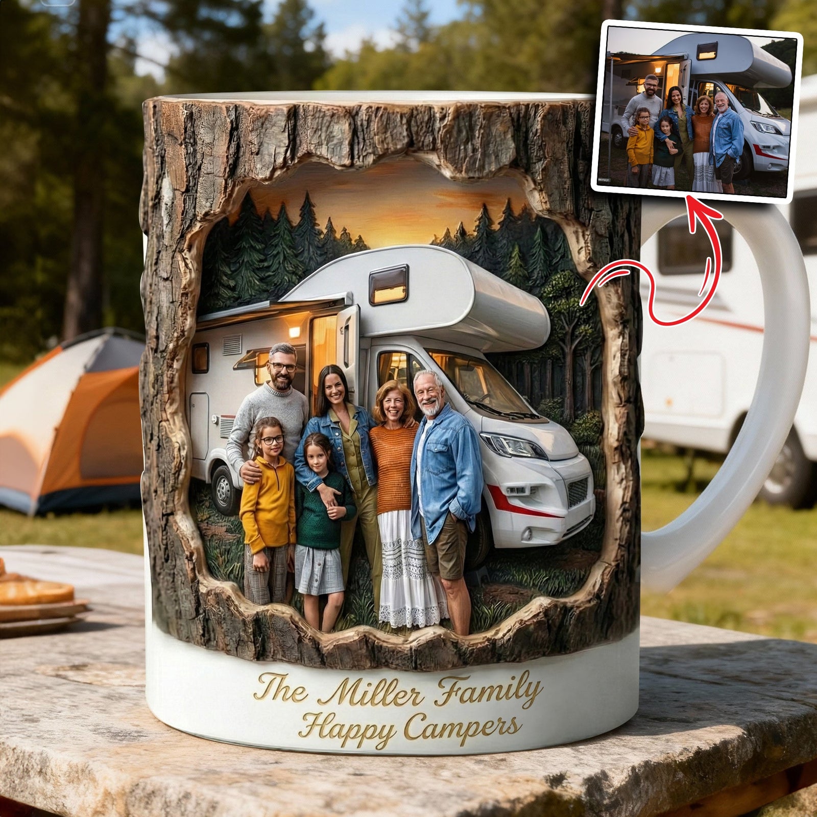 Camping Coffee Mug - Custom Photo Gifts 04hulu311225 - Coffee Mug - GoDuckee
