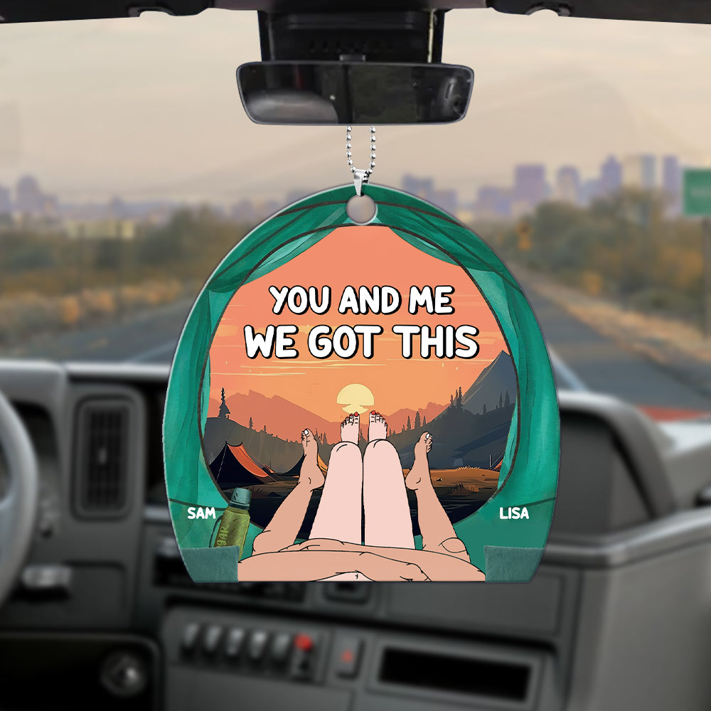 Personalized Gifts For Couple Car Ornament 02OHMH170624 - Ornament - GoDuckee