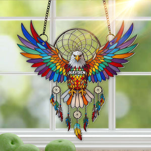 Radiant Winged Spirit Native American Suncatcher - Personalized Gifts For Boho Lovers 01NALU080725 - Ornament - GoDuckee