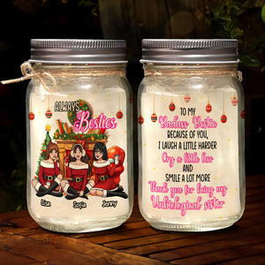 Personalized Gifts For Besties, Christmas Jar Light 02XQMH081024HH - Drink Jar - GoDuckee