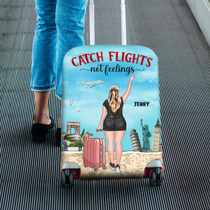 Catch Flights Not Feelings Personalized Travelling Luggage Cover Gift For Travel Lover - Tote Bag - GoDuckee