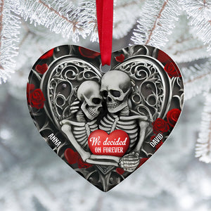 Personalized Gift For Couple Christmas Ornament Skeleton Couple 02OHTN041124 - Ornament - GoDuckee