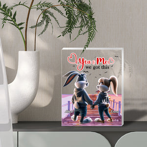 Personalized Gift For Couples Plaque You & Me We Got This 01KALU201224 - Shaped Plaques - GoDuckee