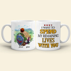 I Want To Spend My Remaining Lives With You, Personalized Mug 05NAHN200623HH - Coffee Mug - GoDuckee