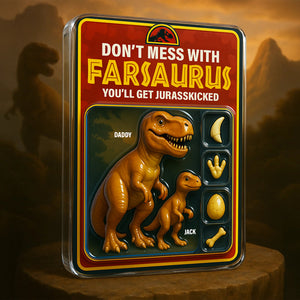 Jurasskicked Dinosaur Dad Acrylic Plaque Personalized Gifts For Dad 02TGTN290425 - Shaped Plaques - GoDuckee