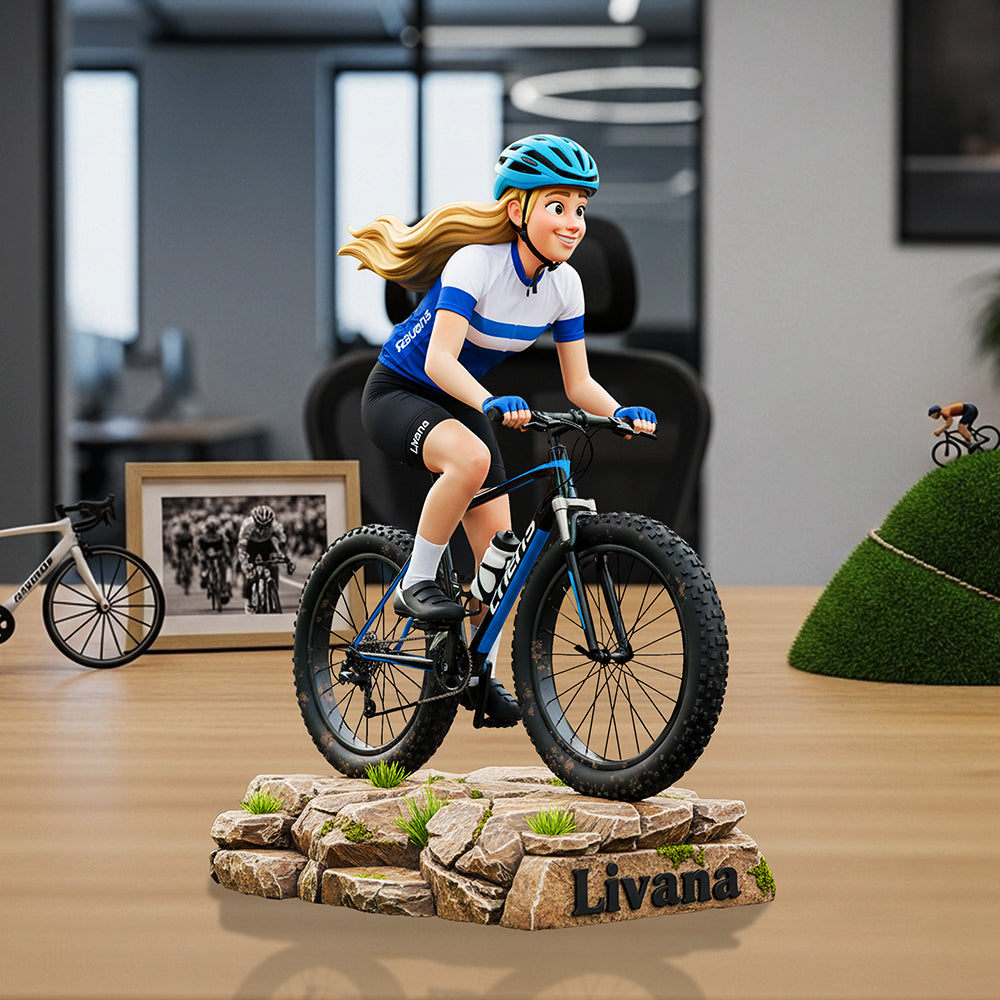 Teenager Riding Bicycle Plaque - Custom Photo Gifts For Bicycle Lovers 02pata290825 - Shaped Plaques - GoDuckee