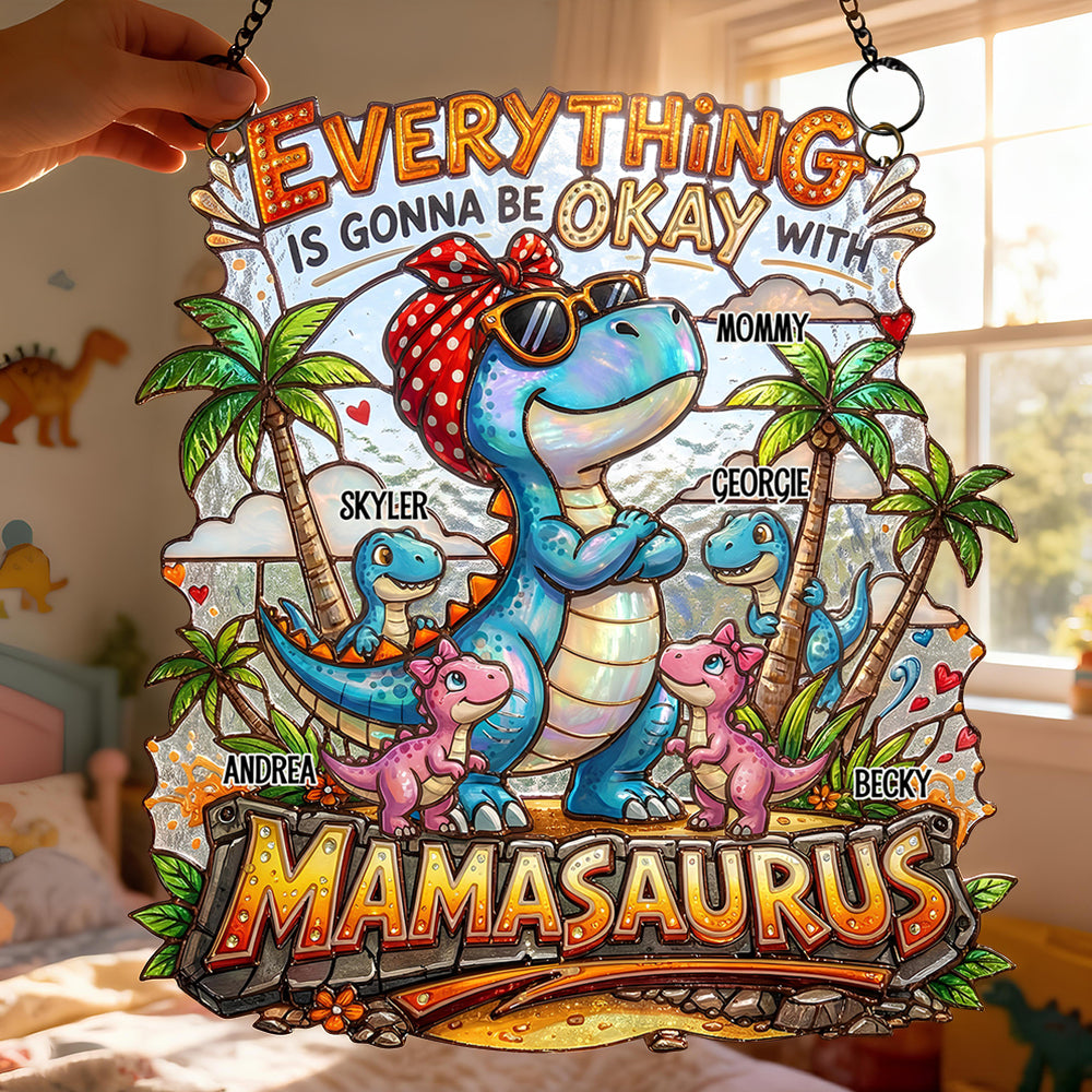 Retro MAMA Suncatcher - Personalized Gifts For Mothers 01padt250226 - Ornament - GoDuckee