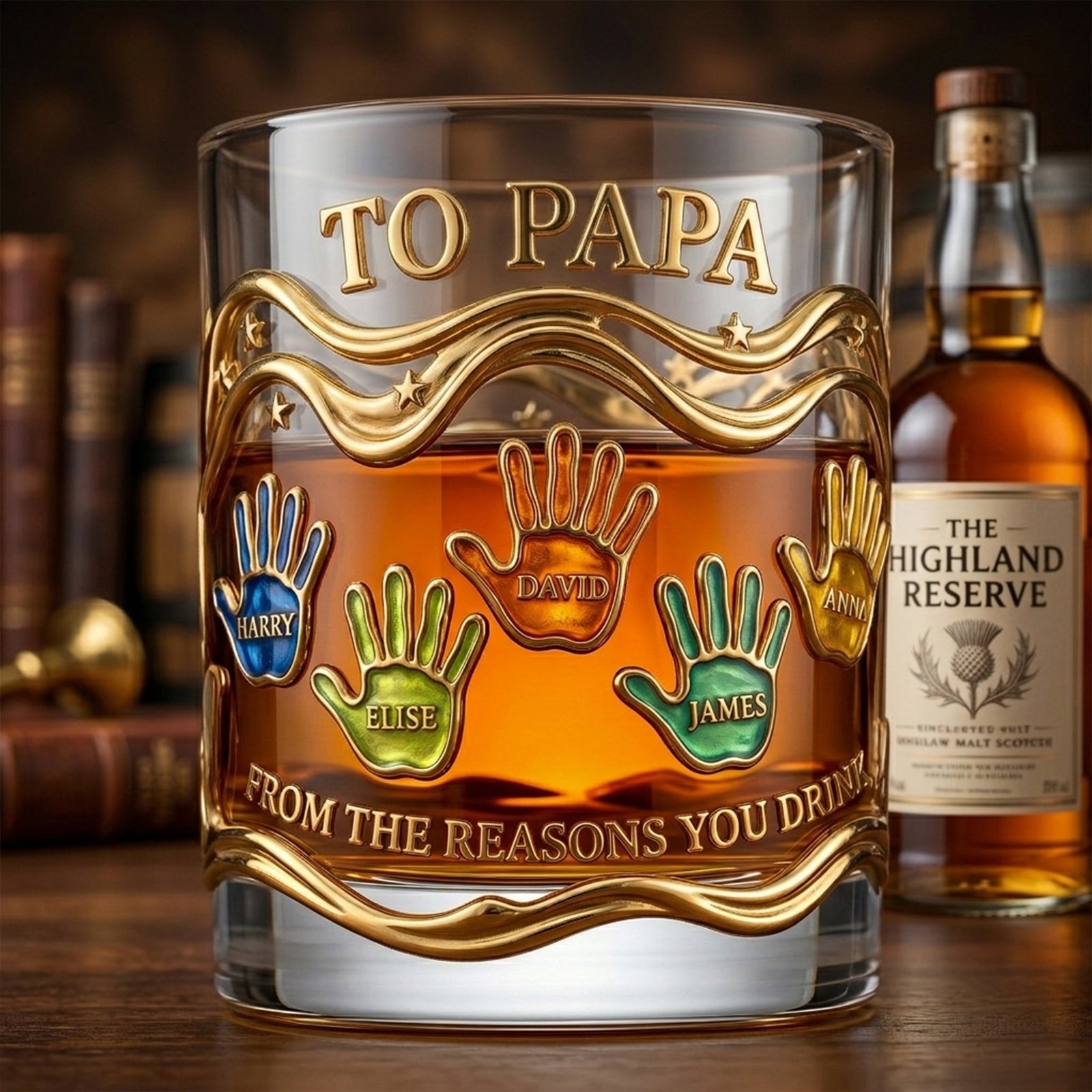 Papa’s Pride Glass Mug Personalized Father's Day Gifts 04PALU060426 - Glass - GoDuckee