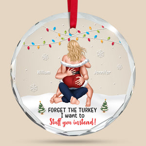 Personalized Gifts For Couple, Naughty Couple Christmas Crystal Ornament 02NAQN110924HH - Ornament - GoDuckee