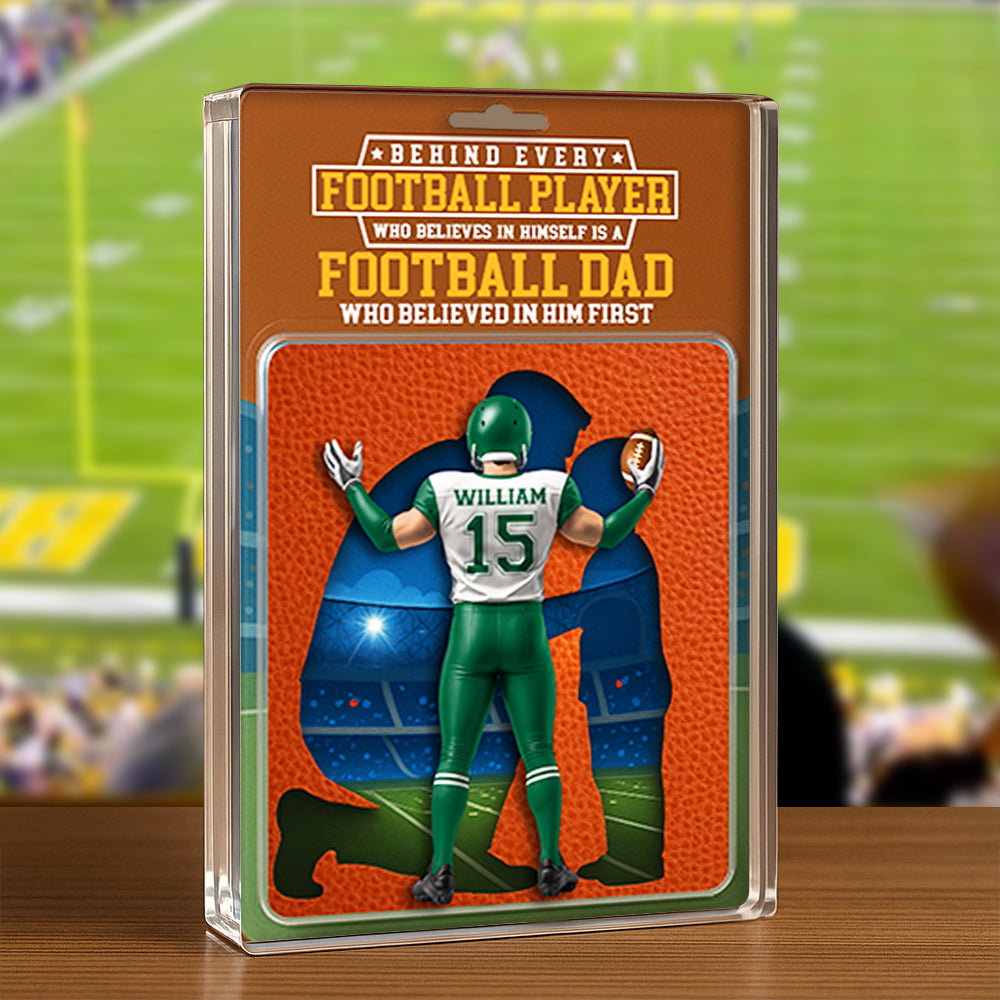 American Football Dad Acrylic Plaque - Personalized Gifts For Father 011OHDT280425 - Shaped Plaques - GoDuckee