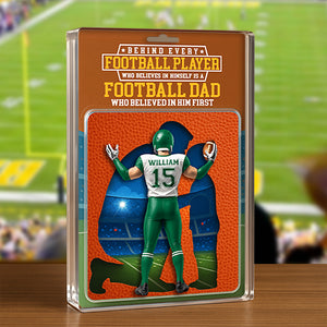 American Football Dad Acrylic Plaque - Personalized Gifts For Father 011OHDT280425 - Shaped Plaques - GoDuckee