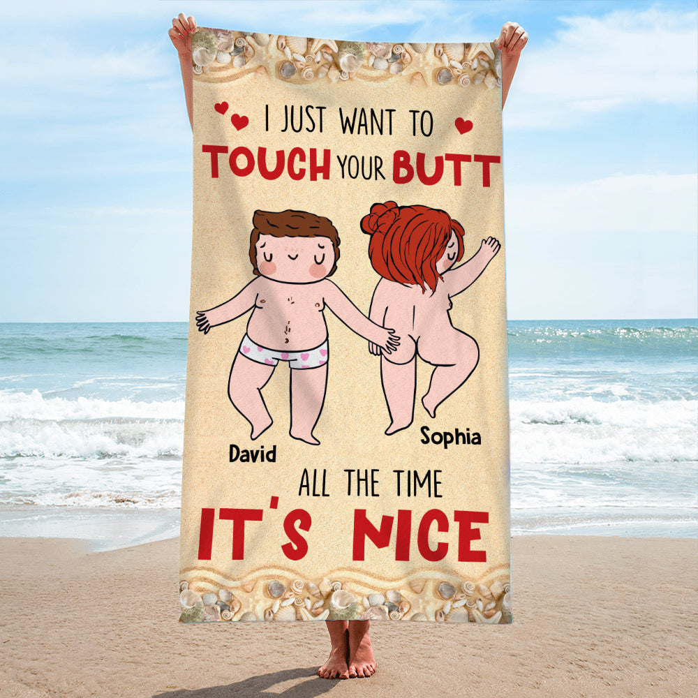 Personalized Gifts For Couple Beach Towel 02OHDT040624 - Beach Towel - GoDuckee