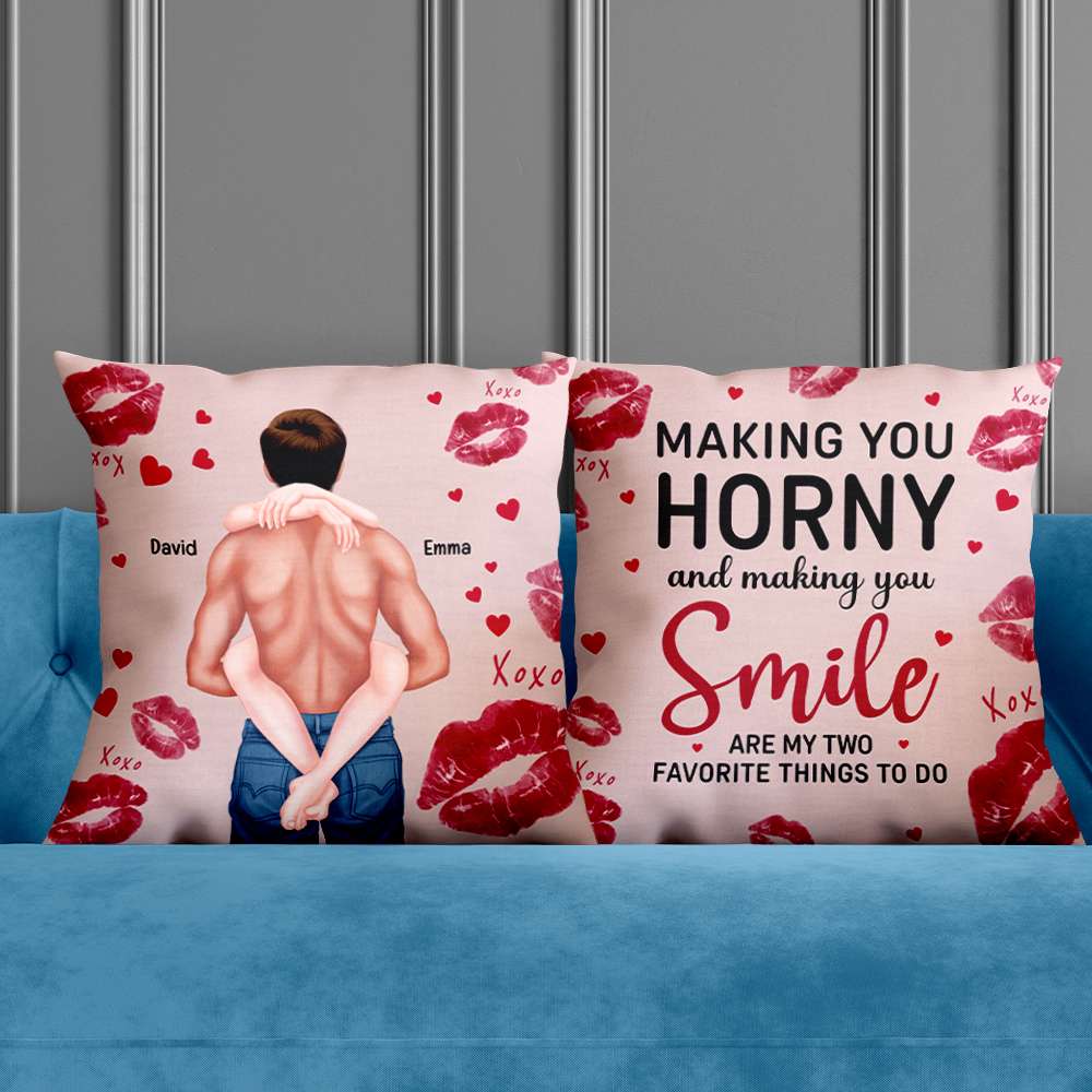 Personalized Gift For Couple Pillow Making You Horny - Pillow - GoDuckee