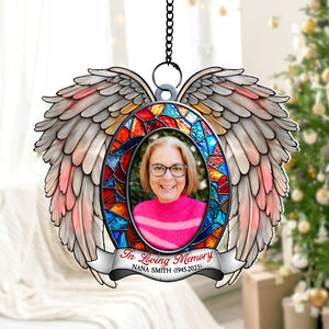 Custom Photo Gifts For Heaven Christmas Suncatcher Ornament 04HUTN241024 - Ornament - GoDuckee