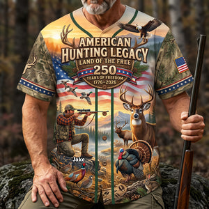 Hunting Legacy Jersey Shirt - Personalized 250th Anniversary Gifts For Hunters 03TYTA260626 - AOP Products - GoDuckee