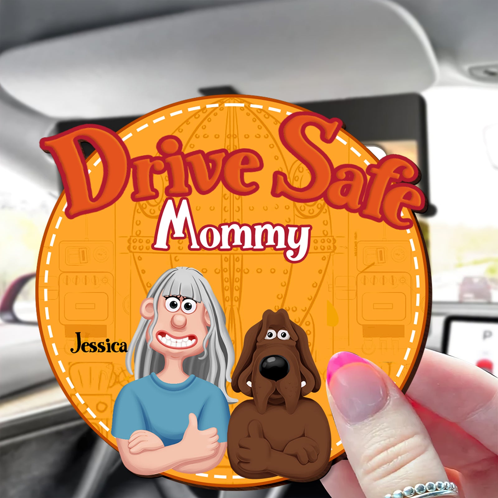 Personalized Gifts For Parents, Car Visor Clip Drive Safe Reminder 03XQLU120225PA - Caps - GoDuckee