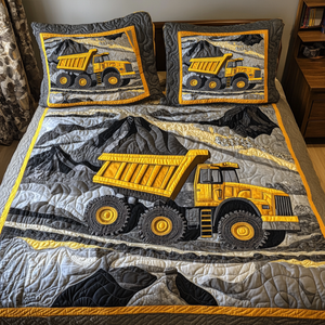 Heavy Construction Vehicles Quilt Bed Set - Gifts For Construction Workers 04TGLU080825 - Blanket - GoDuckee