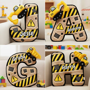 Construction Alphabet Custom Shaped Pillow - Personalized Gifts For Kid 04kita151225 - Pillow - GoDuckee