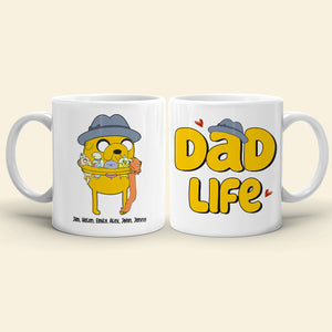 Dad Life, Gift For Dad, Personalized Mug, Dad And Kid Mug, Father's Day Gift 05DNHN050523 - Coffee Mug - GoDuckee