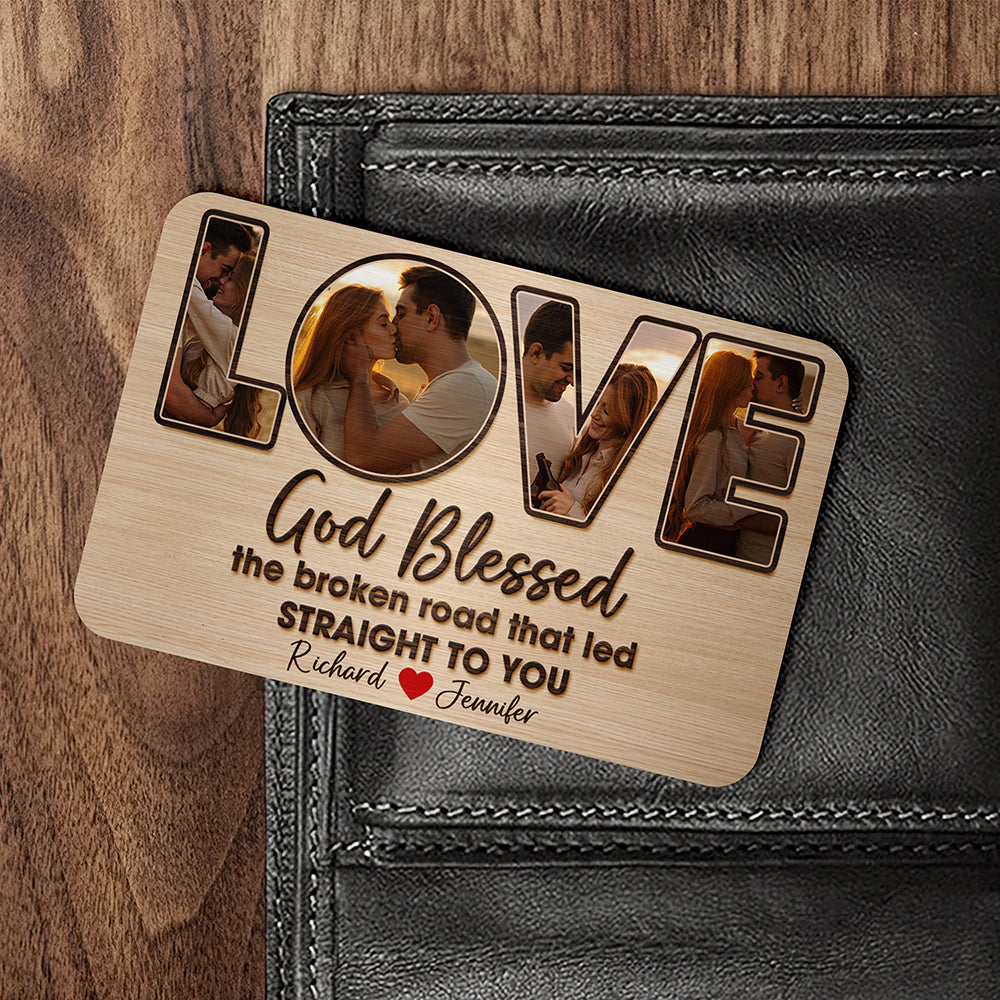 Custom Photo Gifts For Couple Aluminum Wallet Card 01xqqn020125 - Wallet Card - GoDuckee