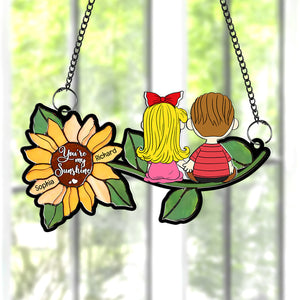 Personalized Gift For Couple Acrylic Suncatcher Ornament You're My Sunshine 02KAQN061224HG - Ornament - GoDuckee