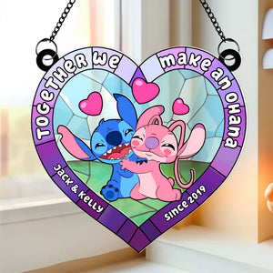 Personalized Gifts For Couple Suncatcher Window Hanging Ornament 02qhqn290524 - Ornaments - GoDuckee