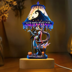Haunted Couple Forever Led Light With Oval Base - Personalized Gifts For Couple 03NADT060525 - Led Night Light - GoDuckee
