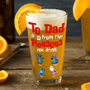 Personalized Gifts For Dad Beer Glass 02qhqn080524 - Drinkware - GoDuckee