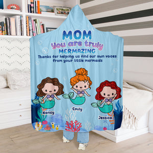 Personalized Gifts For Mom Wearable Blanket Hoodie Truly Mermazing Mom 04htpu010324 - Blankets - GoDuckee