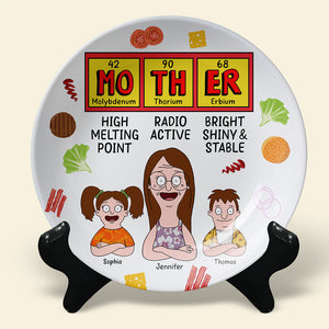 Personalized Gifts For Mom Round Plate 05TOQN210325HG - Ceramic Round Plate - GoDuckee