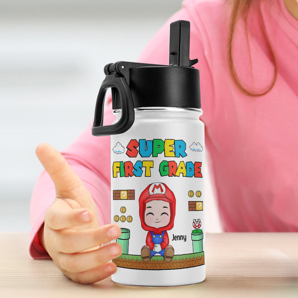 Personalized Super Mario Luigi Water Bottle Gift