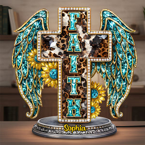 Glowing Faith Cross Light Box - Personalized Gift For Jesus Lovers 03HUDT061225 - Light Box - GoDuckee