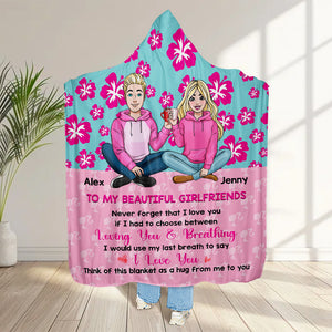 Personalized Gifts For Couple Wearable Blanket Hoodie 06XQMH161224HH - Blanket - GoDuckee