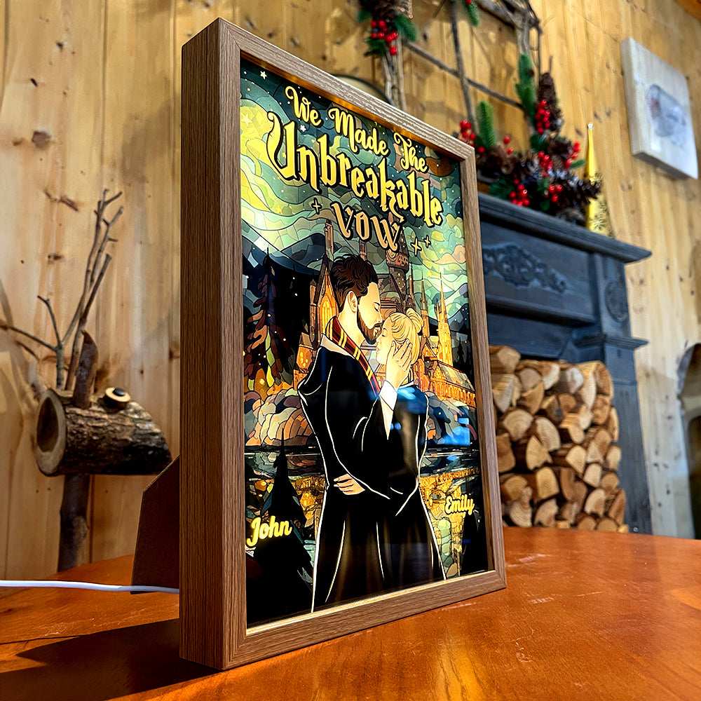We Made The Unbeakable Vow, Couple Gift, Personalized Light Picture Frame, Wizard Couple Light Frame 01NAHN170823TM TT - Poster & Canvas - GoDuckee