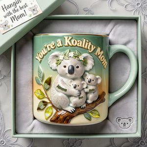 Snuggle Koala Mom Coffee Accent Mug - Personalized Gifts For Mom 03PGTA230326 - Coffee Mug - GoDuckee