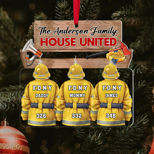 Personalized Gift For Firefighter Family Christmas Ornament 03HUPU171024 - Ornament - GoDuckee