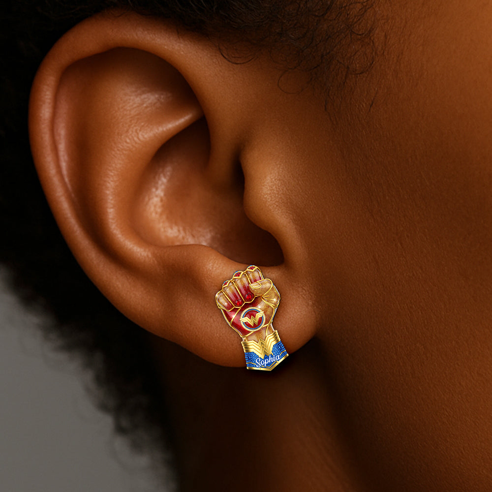 Empowering Power Fist Stud Earrings – Personalized Just for Her 01ohqn220725 - Earrings - GoDuckee