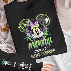 Personalized Gifts For Mom Shirt, Spooky Mama With Her Little Horrors 01qhdt140824hh - AOP Products - GoDuckee