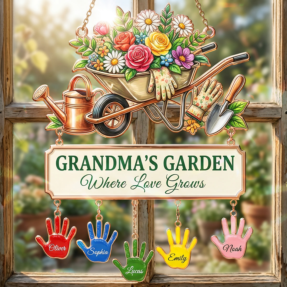 Lovely Garden Of Mom Suncatcher - Personalized Gifts For Moms 01tota100426 - Ornament - GoDuckee