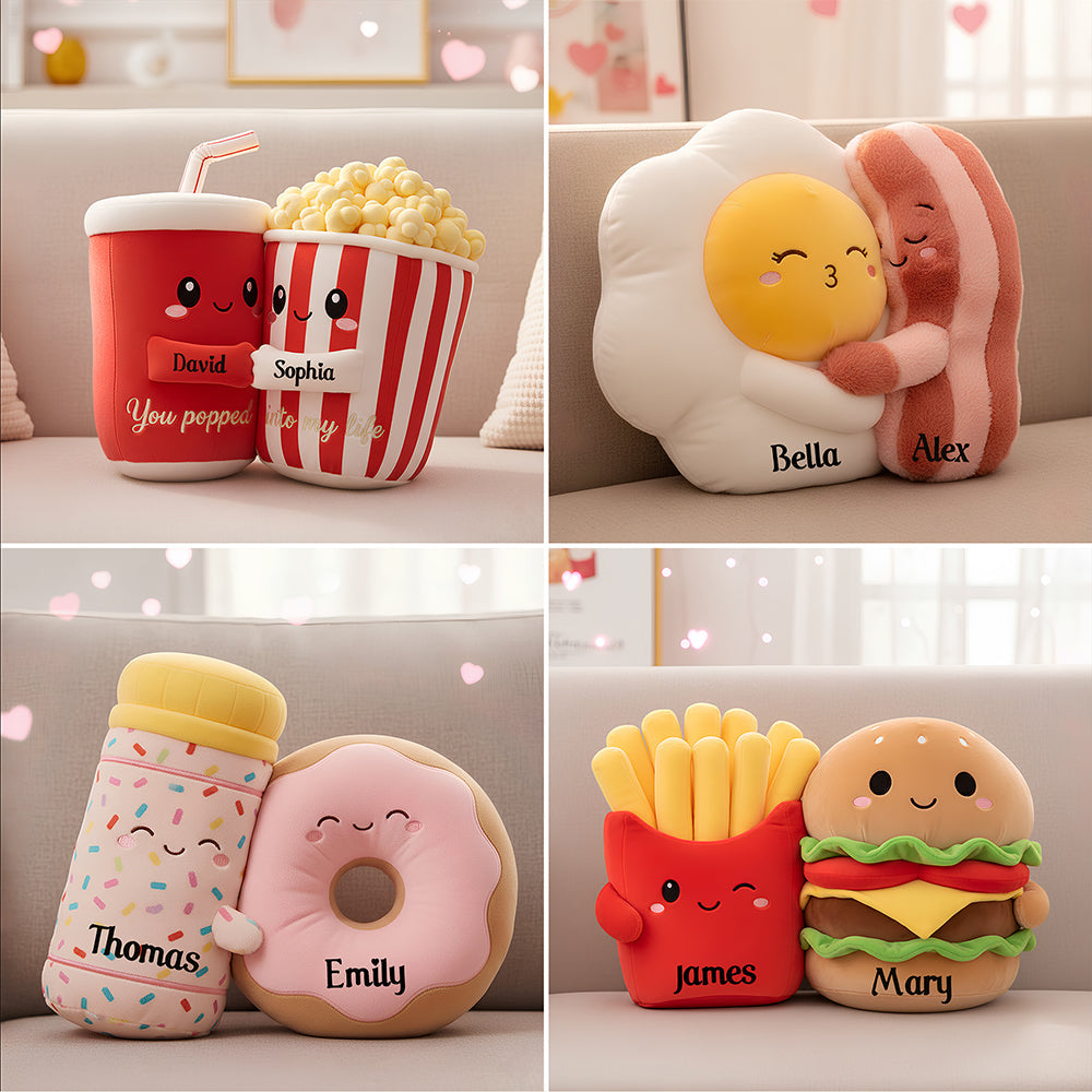 Couple Food Pillow Personalized Gifts For Couple 07PGDT211125 - Pillow - GoDuckee