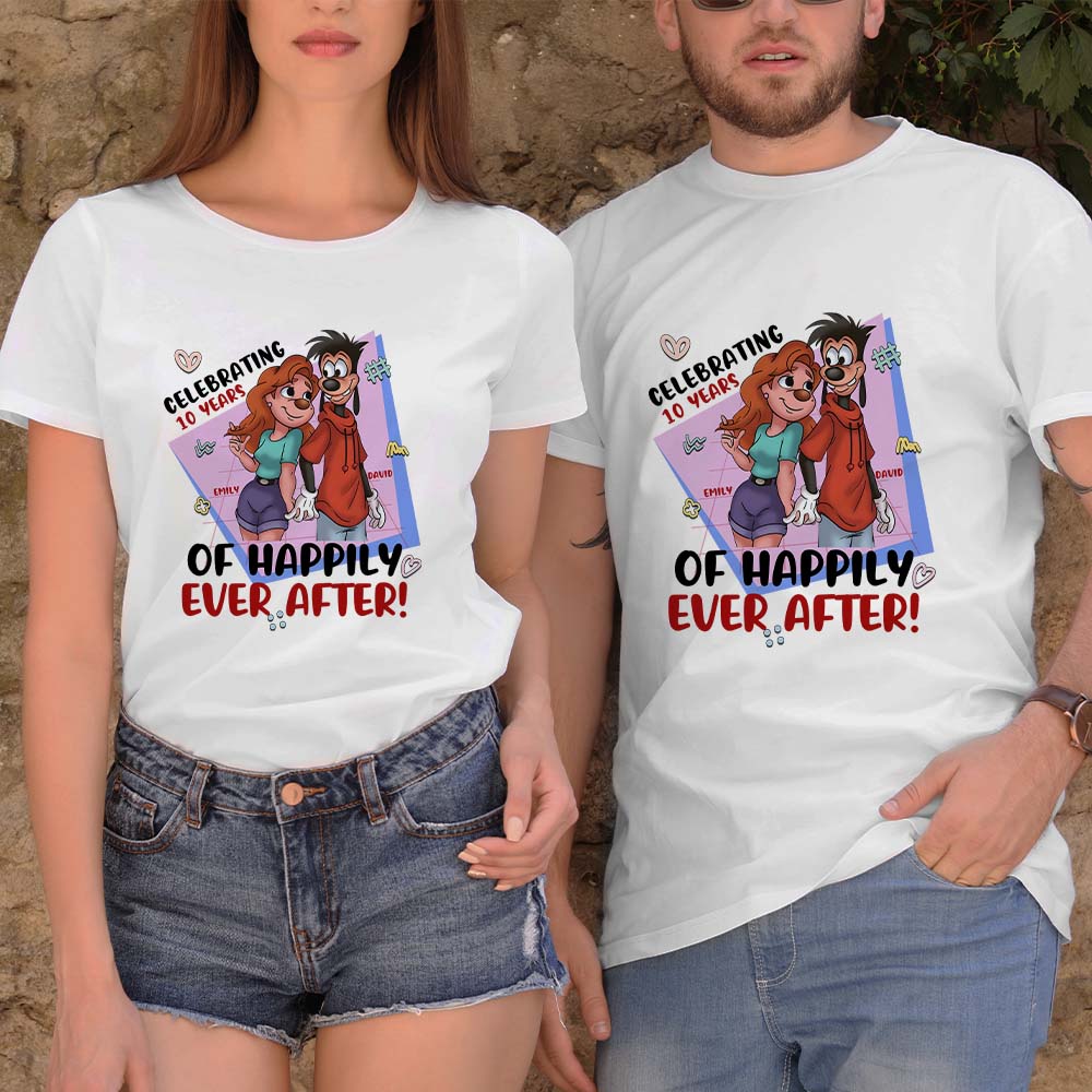 Personalized Gift For Couple Shirt Celebrating Year Of Happily Ever After 03NAMH170124 - 2D Shirts - GoDuckee