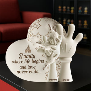 Holding Hands Family Acrylic Plaque - Personalized Gifts For Family 03OHLU270525 - Shaped Plaques - GoDuckee