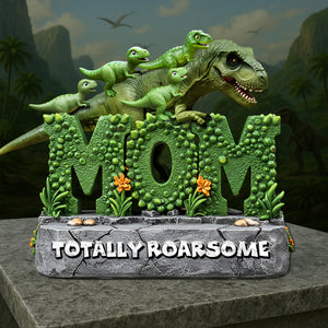 Dinosaur Mom Acrylic Plaque - Personalized Gifts For Mother 03QHLU220425 - Shaped Plaques - GoDuckee