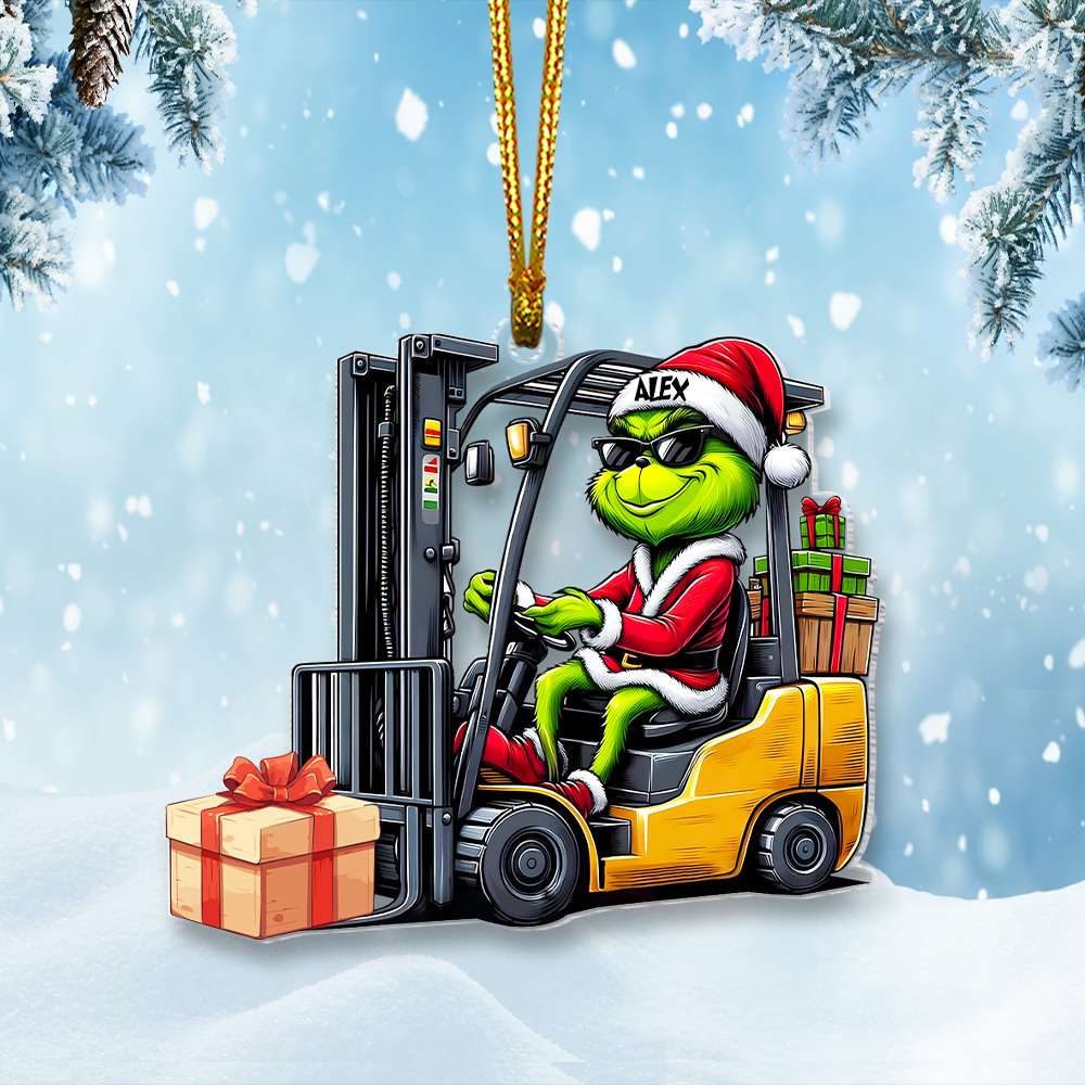 Personalized Gift For Forklift Operator Ornament, How The Forklift Driver Saved Christmas 02QHMH061124 - Ornament - GoDuckee