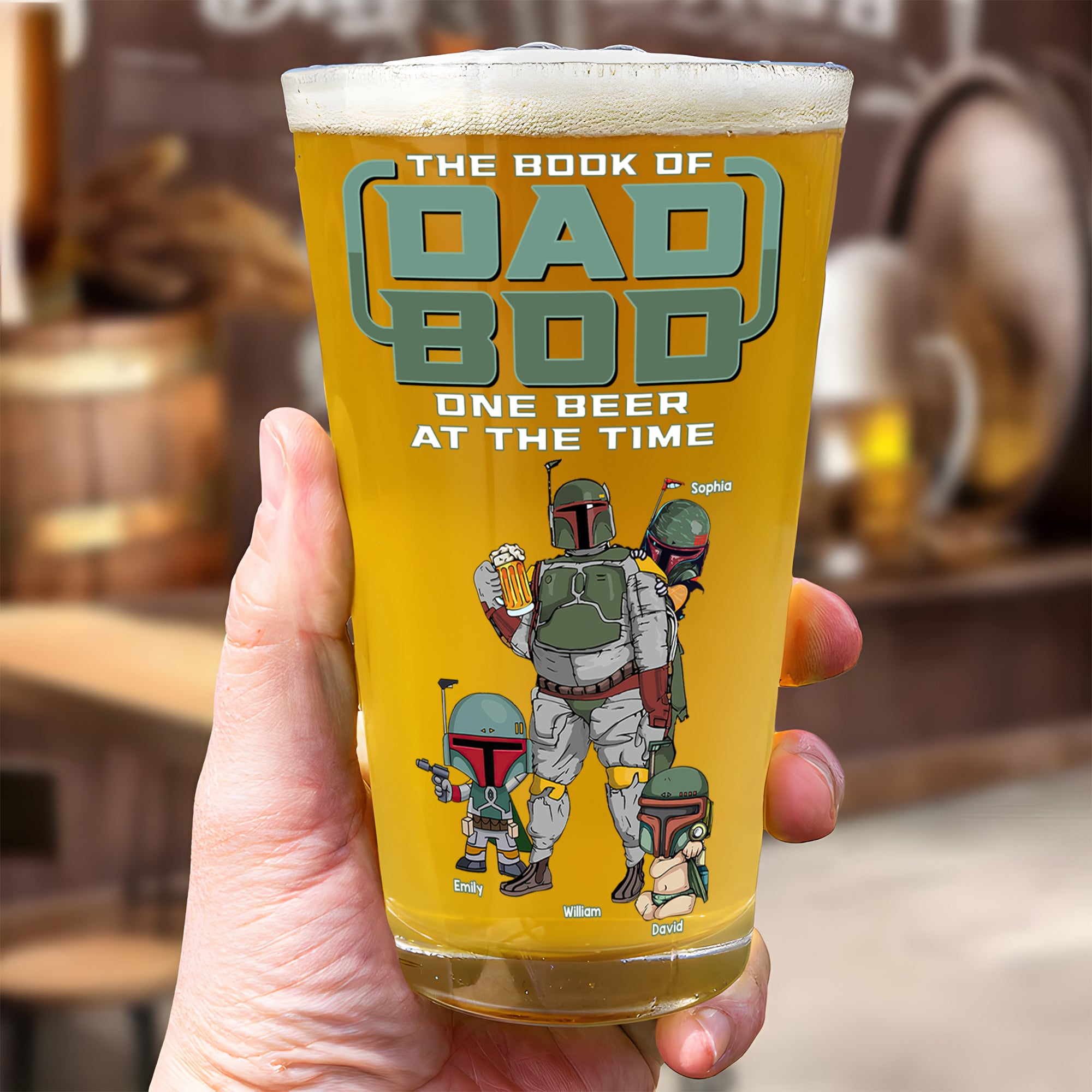 Personalized Gifts For Dad Beer Glass 01qhqn110524 Father's Day Gift - Drinkware - GoDuckee