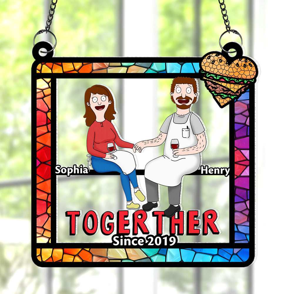 Personalized Gifts For Couple Suncatcher Ornament 06ohqn130225pa - Ornament - GoDuckee
