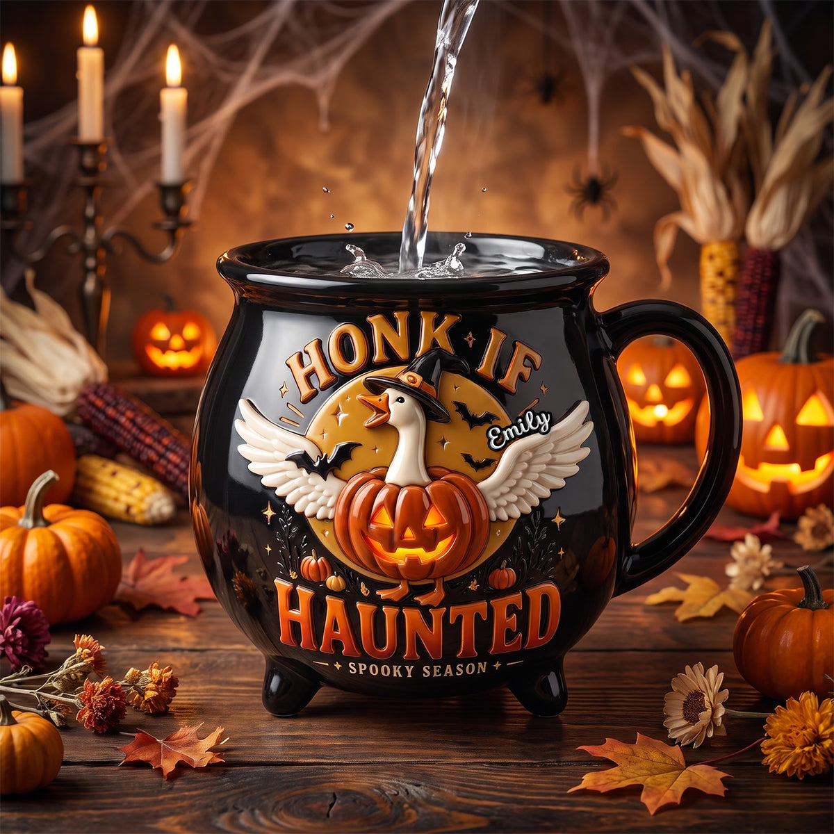 Haunted Goose Cauldron Mug - Personalized Gifts For Halloween 06todh220826 - Cauldron Mug - GoDuckee
