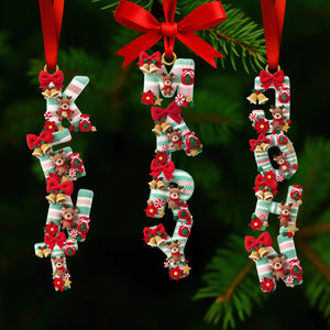 Crochet Reindeer Alphabet Ornament - Personalized Christmas Gifts 07paqn301025 - Ornament - GoDuckee