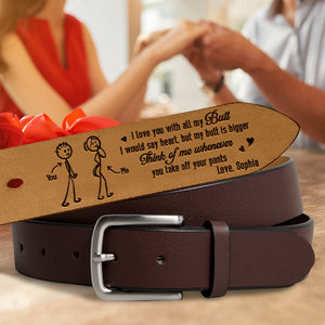 Personalized Gifts For Him Secret Message Men's Belt 03natn040624 - Belts - GoDuckee
